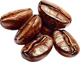 AI generated Pile of Roasted Coffee Beans png