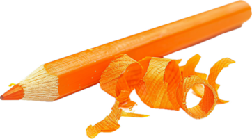 ai generiert Orange Bleistift mit Rasuren png