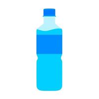 vector ilustración de agua en un el plastico botella aislado en un blanco antecedentes. Bebiendo agua símbolo para sitio web diseño, publicidad, logos y aplicaciones