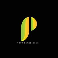 p abstract logo vector