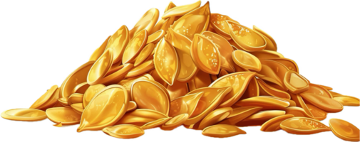 AI generated Roasted Pumpkin Seeds Heap png