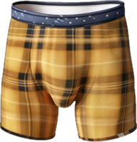 ai generado de los hombres tartán Boxer pantalones cortos png