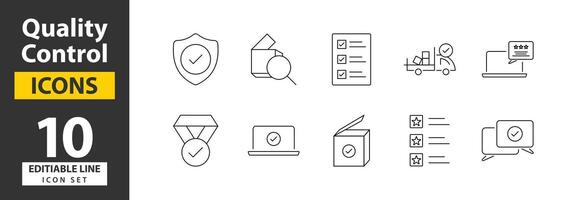 Pixel Perfect Quality Control Icon Set Inspect Manufacture Certify with Filled Flat Correction Certified Quality Management Policy Production Standard Product Evaluation Icons in Editable Format vector