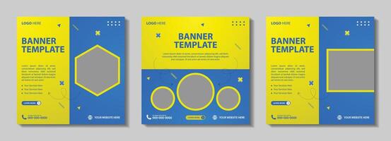 business square banner template for internet ads and social media post design. Editable square social media post design for Ads. square banner template design. vector