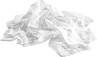 ai généré élégant blanc satin en tissu drapé png