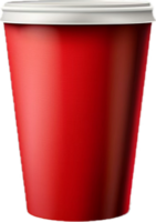 AI generated Red Disposable Coffee Cup png