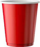 ai généré rouge jetable café tasse png