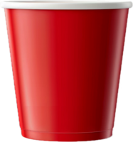 ai généré rouge jetable café tasse png