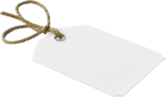 AI generated Blank Craft Paper Tag with String png