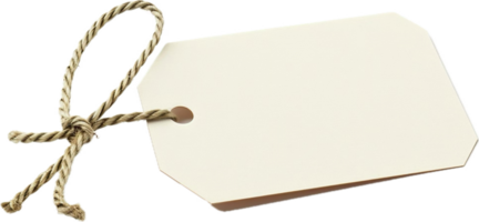 AI generated Blank Craft Paper Tag with String png