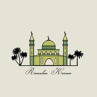 Ramadan kareem decorative mosque festival element vector illustration