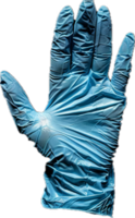 ai gegenereerd single blauw latex handschoen PNG