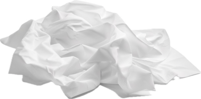 AI generated Elegant White Satin Fabric Draped png