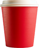 ai generado rojo desechable café taza png