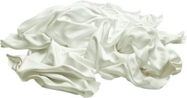 ai generato elegante bianca raso tessuto drappeggiato png