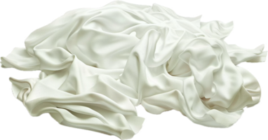 AI generated Elegant White Satin Fabric Draped png