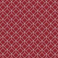 Abstract geometric lines pattern with cubes on red background. vector