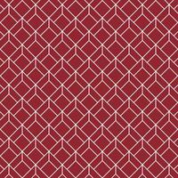 Abstract geometric lines pattern with cubes on red background. vector