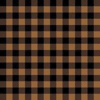 Abstract background with brown and black plaid fabric for your design. vector