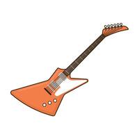 Guitar illustration icon cartoon style design isolated white background vector