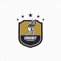 Cricket Logo or football club sign Badge. Cricket logo with shield background vector design