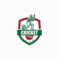 Cricket Sport Logo Template Design vector