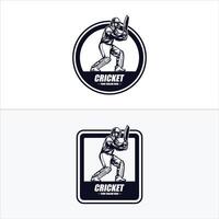 Cricket logo championship with Player illustration vector