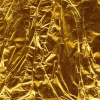 Crinkled Gold Paper Texture photo