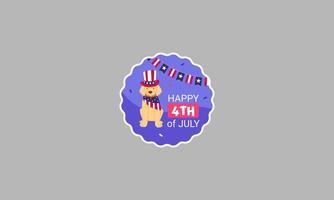 happy 4th july vector illustration flat design