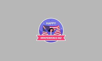 happy 4th july vector illustration flat design