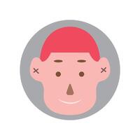 human character logo with various expressions, simple modern concept vector