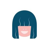 human character logo with various expressions, simple modern concept vector