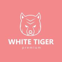 simple concept tiger head logo design for companies and businesses vector