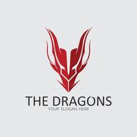 Dragon vector icon illustration