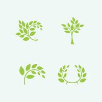 leaf logo design vector for nature symbol template editable,Green leaf logo ecology nature element vector icon.
