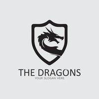 Dragon vector icon illustration