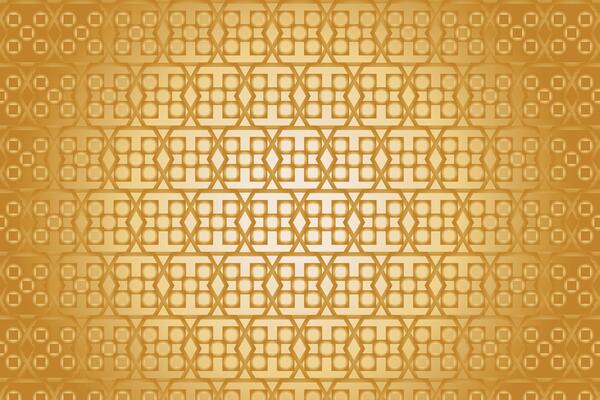 Illustration wallpaper, Abstract Geometric Style. Repeating Sample the golden square and line on yellow background.