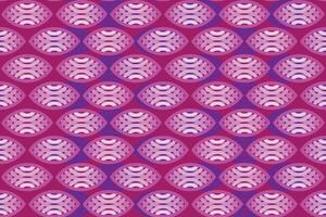 Illustration, pattern of rugby shape with pink line on deep pink background. vector