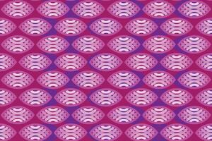 Illustration, pattern of rugby shape with pink line on deep pink background. vector