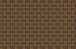 Illustration pattern weaving of golden color lines on black background. vector