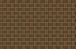 Illustration pattern weaving of golden color lines on black background. vector