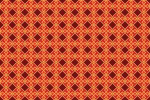 Illustration pattern, Abstract Geometric Style. Repeating Sample square in octagon on deep red background. vector