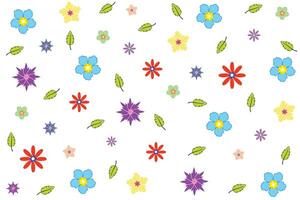 ilustración fondo de pantalla de resumen flor con hoja en blanco antecedentes. vector