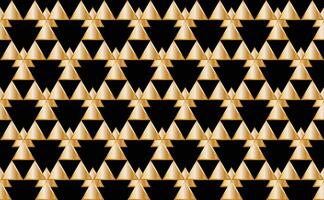 Illustration wallpaper, Abstract Geometric Style. Repeating Sample Golden triangle on black background. vector