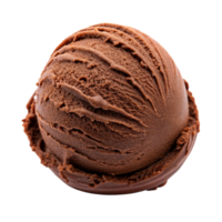 AI generated Scoop of chocolate ice cream isolated- png