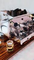 Close-up of espresso coffee machine video