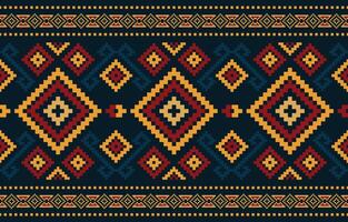 Geometric pixel fabric patterns. Plaid pattern,Abstract,vector,illustration.Design for  Saree,Patola,Sari,Dupatta,Plaid,Ikat,texture,clothing,wrapping,decoration,carpet. vector