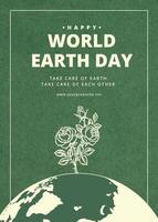 Earth day greeting card design template ideas