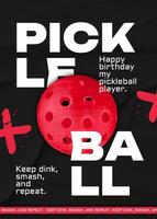 Pickleball Birthday Greeting Card Template