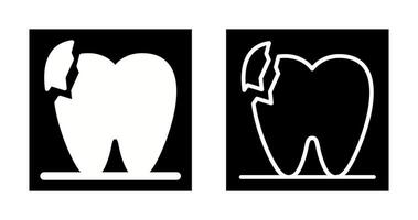 Broken Teeth Vector Icon